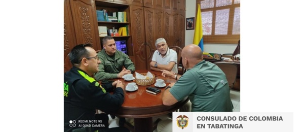 Cónsul de Colombia en Tabatinga dialogó con funcionarios de la Embajada de los Estados Unidos en Colombia y de la Policía Nacional