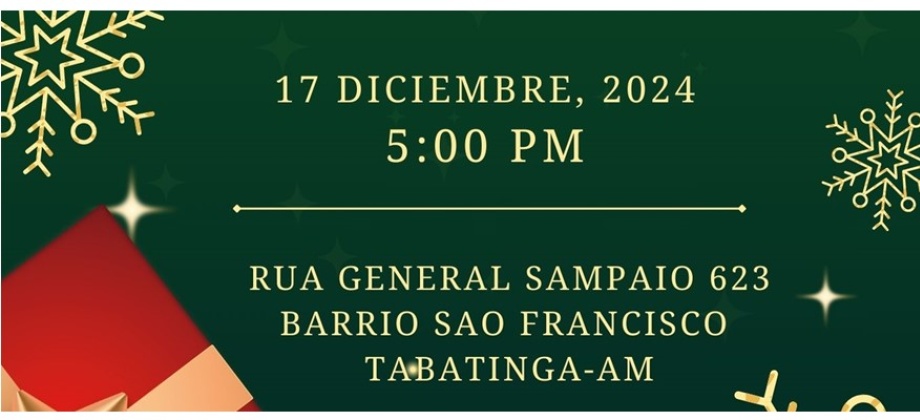 Participa en la novena navideña del 17 de diciembre de 2024 que organiza el Consulado de Colombia en Tabatinga
