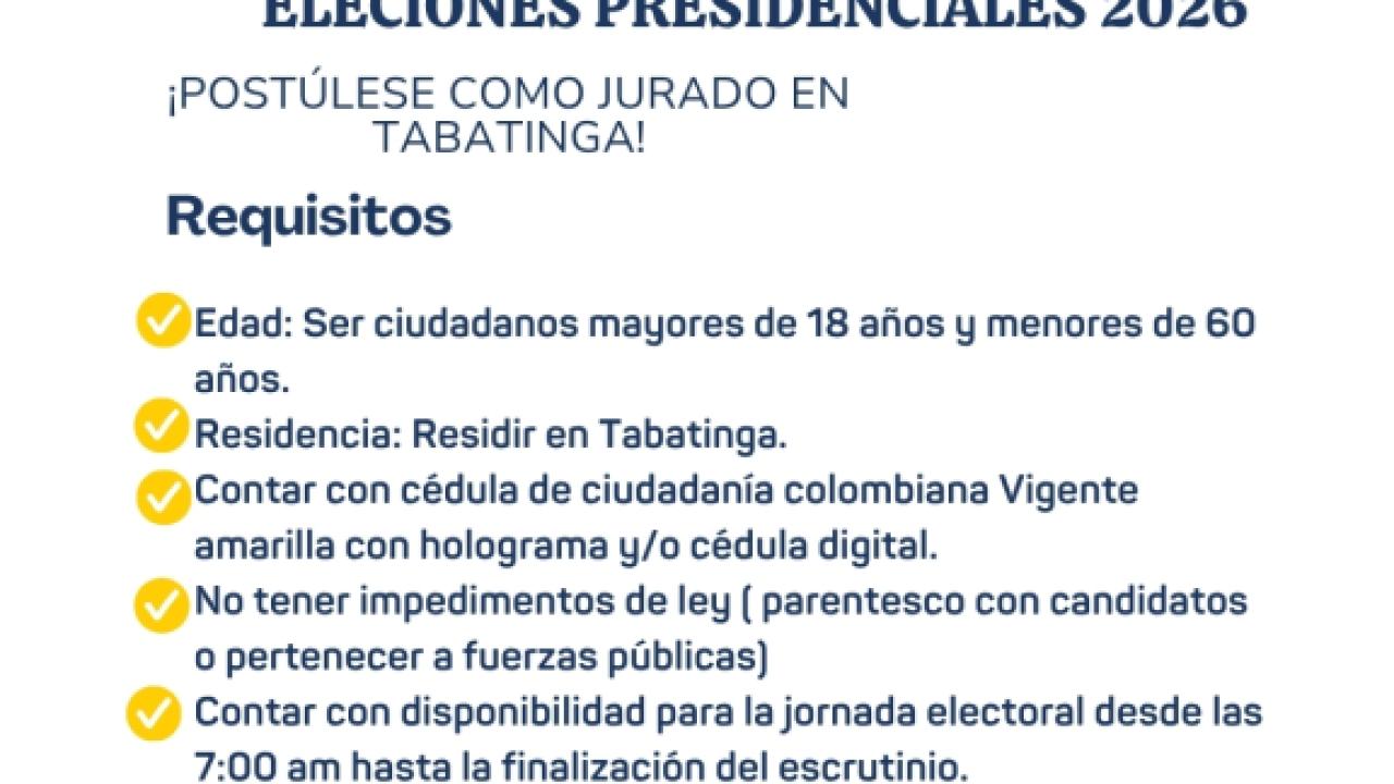 Jurados de Votación Elecciones Presidenciales 2026