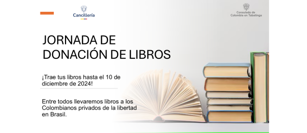 El Consulado de Colombia en Tabatinga invita a unirse a la campaña de jornada de donación de libros
