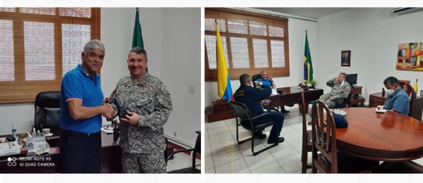 El Consulado de Colombia en Tabatinga recibió la visita del mayor General de Infantería de Marina, Ricardo Perico Pinto, Inspector General de la Armada Nacional de Colombia