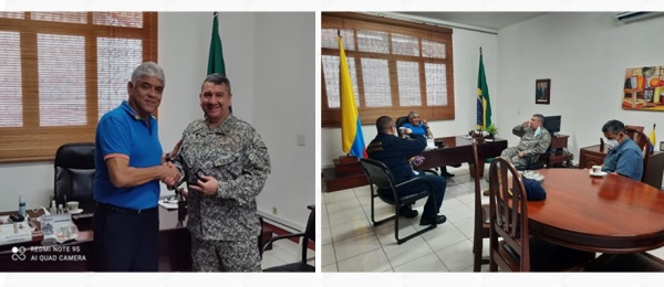 El Consulado de Colombia en Tabatinga recibió la visita del mayor General de Infantería de Marina, Ricardo Perico Pinto, Inspector General de la Armada Nacional 